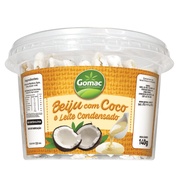 Beiju Coco E Leite Condensado Gomac Alimentos